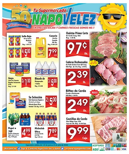 Especiales de Supermercados Napo Velez - En precios bajos y carnes frescas somos no. 1
