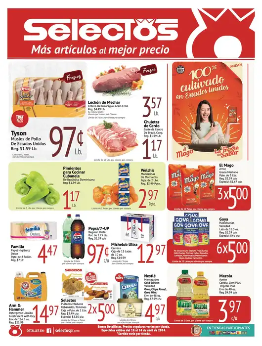 Especiales de Supermercados Selectos de esta semana hasta el 24 de abril de 2024