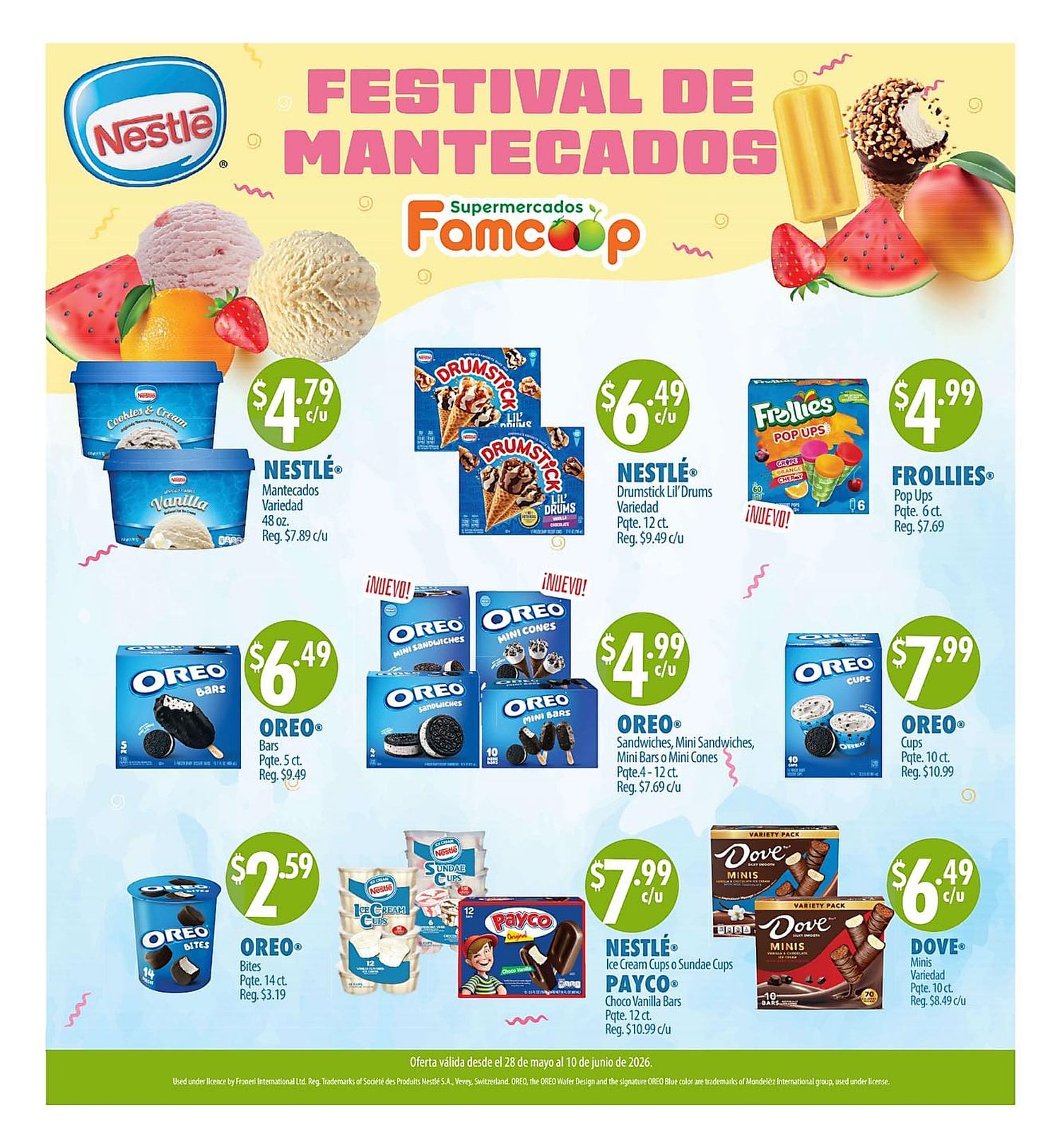 Página 5 del Shopper de Famcoop. Válido del 28/05/2026 al 10/06/2026